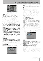 Предварительный просмотр 47 страницы Tascam HS-8 Owner'S Manual