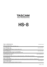 Preview for 72 page of Tascam HS-8 Owner'S Manual