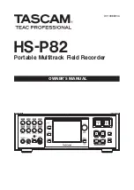 Tascam HS-P82 Owner'S Manual preview