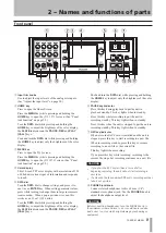 Preview for 9 page of Tascam HS-P82 Owner'S Manual