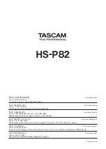 Preview for 64 page of Tascam HS-P82 Owner'S Manual