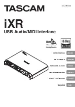 Tascam iXR Owner'S Manual preview