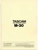 Preview for 88 page of Tascam M-30 Operation & Maintenance Manual