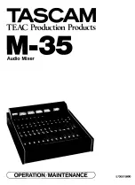 Tascam M-35 Operation And Maintenance Instruction Manual preview