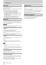 Preview for 4 page of Tascam Mixcast 4 Reference Manual