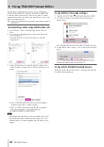 Preview for 22 page of Tascam Mixcast 4 Reference Manual