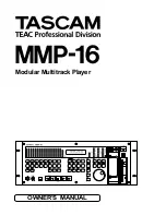 Preview for 1 page of Tascam MMP-16 Owner'S Manual