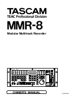 Tascam MMR-8 Owner'S Manual preview