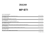 Preview for 20 page of Tascam MP-BT1 Quick Start Manual