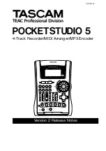 Tascam Pocketstudio 5 Release Notes preview