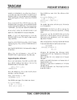 Preview for 2 page of Tascam Pocketstudio 5 Software Update