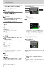 Предварительный просмотр 42 страницы Tascam Portacapture X6 Reference Manual