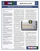 Tascam Portastudio 2488 Application Manual preview