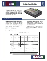 Tascam Portastudio 2488 Quick Start Manual preview