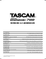 Preview for 8 page of Tascam PORTASTUDIO 788 Addendum