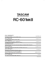 Preview for 29 page of Tascam RC-601mkII Owner'S Manual