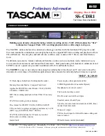 Tascam SS-CDR1 Technical Documentation preview