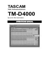 Tascam TM-D4000 Operation Manual preview