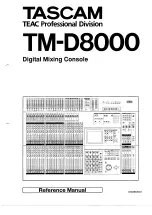 Tascam TM-D8000 Manual preview