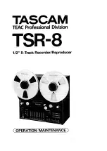 Предварительный просмотр 1 страницы Tascam TSR-8 Operation & Maintenance Manual