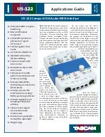 Предварительный просмотр 1 страницы Tascam US-122 Application Manual