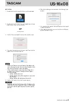 Предварительный просмотр 3 страницы Tascam US-16X08 Firmware Update Instructions