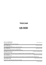 Preview for 36 page of Tascam US-600 Owner'S Manual