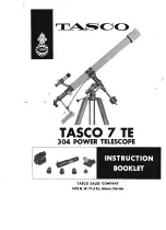 Tasco 7 TE 304 Instruction Booklet preview