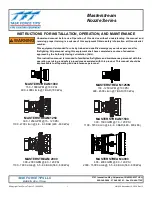 Task Force Tips Masterstream Series Instructions For Installation, Operation And Maintenance предпросмотр