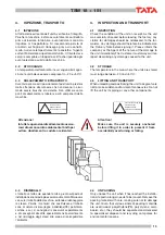 Preview for 13 page of TATA Motors TSW Series Installation, Use And Manteinance Manual