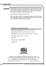 Preview for 39 page of Tatu Marchesan RC2 2600 CL Instruction Manual