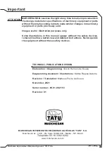 Предварительный просмотр 27 страницы TATU PT Operator'S Manual