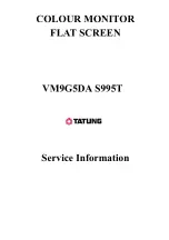 Предварительный просмотр 1 страницы Tatung VM9G5DA S995T Service Manual