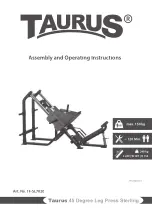 Preview for 1 page of Taurus 45 Degree Leg Press Sterling Assembly And Operating Instructions Manual