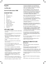 Preview for 8 page of Taurus Active Professional 1500 User Manual