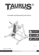 Taurus Iso Shoulder Press Sterling Assembly And Operating Instructions Manual preview