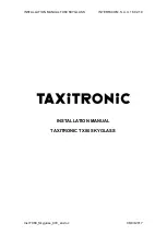 Preview for 1 page of Taxitronic Skyglass TX80 Installation Manual