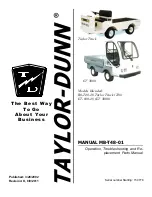 Taylor-Dunn B0-T48-48 Taylor Truck T48 Operation, T Roubleshooting And Replacement Parts Manual preview