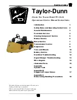 Предварительный просмотр 5 страницы Taylor-Dunn TT-316-36 Operation, T Roubleshooting And Replacement Parts Manual