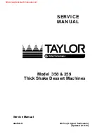 Preview for 1 page of Taylor 358 Service Manual