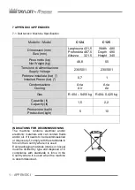 Preview for 16 page of Taylor C125 Operating	Instructions And Maintenance