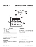 Preview for 19 page of Taylor QS11 Operating Instructions Manual