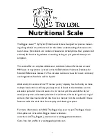 Preview for 2 page of Taylor The Biggest Loser Operating Instructions Manual