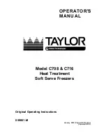 Предварительный просмотр 1 страницы Taylor Wawa C708 Operator'S Manual