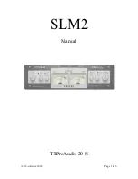 Предварительный просмотр 1 страницы TBProAudio SLM2 Manual