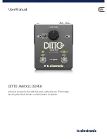 TC Electronic DITTO JAM X2 LOOPER User Manual preview
