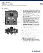 TC Electronic DITTO X2 LOOPER Quick Start Manual preview