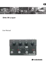 TC Electronic Ditto X4 Looper User Manual preview
