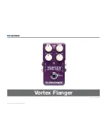 Preview for 1 page of TC Electronic VORTEX FLANGER Manual