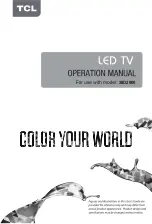 Preview for 1 page of TCL 28D2900 Operation Manual